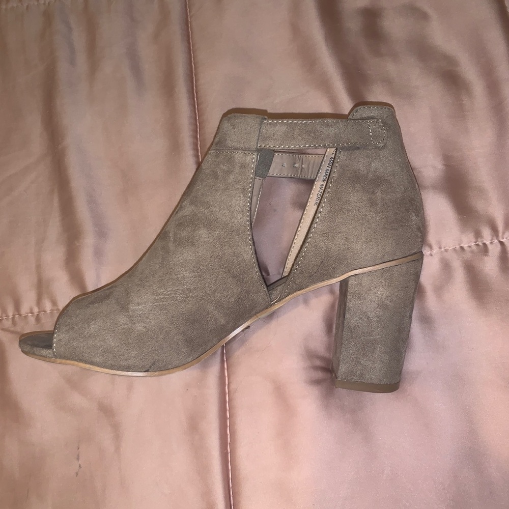 Open toed booties